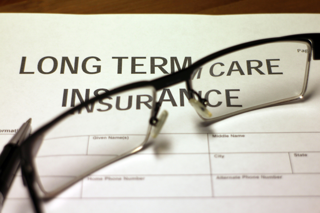 Long Term Care Insurance Form image with glasses